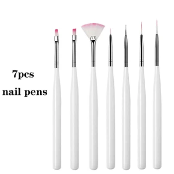 Unghii UV Gel Perie Pictura de Linie Pen Acrilice Desen Perie pentru Unghii Gradient Stras Ocupe de Nail Art Brush Tool Cu Autocolant