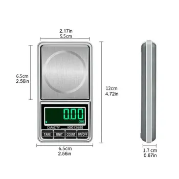 USB Portabil Bijuterii de Aur Scară cantar Electronic Ecran LCD Tactil Fara Baterie Exacte la 0.01 g