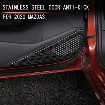 Ușa laterală anti-kick pad din otel inoxidabil anti-kick pad din oțel inoxidabil autocolante decorative pentru Mazda3 AXELA 2020
