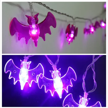 Vacanta Lumina Lanț Fantomă Bat Spider Dovleac Șir de Lumini de Halloween Decorare DIY Creative Petrecere de Iluminat Lanțuri de Led String