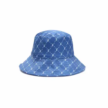 Vara dom satin de protecție solară găleată pălărie cu margine mare, monograma tipărite față-verso umbrelă de soare pălărie de pescar