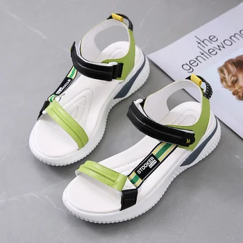 Vara Sandale pentru Femei 2021 Moda Antiderapante cu Fund Plat Pantofi de Plaja si Rezistent la Uzura Casual Confortabil Papuci