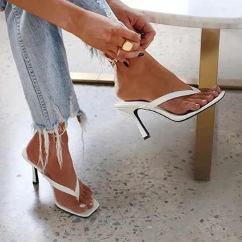 Vara Sandale pentru Femei 2021 Tocuri inalte Pompe de Primăvară Curea Pantofi Pe Tocuri Mocasini Femei Flip Flops Doamnelor