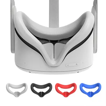 VR Fata de Capacul de Silicon Ochi Mască de Acoperire Pentru Oculus Quest 2 Jocuri de noroc VR Ochi Acoperi Respirabil Sweatproof Lumina de Blocare de Înlocuire