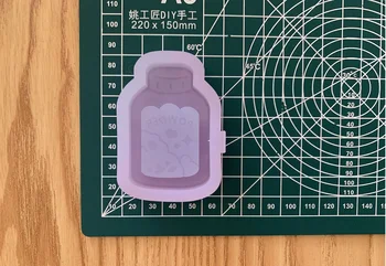 Wsy-14 drăguț 3D Iaurt formă de sticlă, nisipuri mișcătoare băut sticla rasina agitator mucegai borcan forma de silicon mucegai manual de replicare