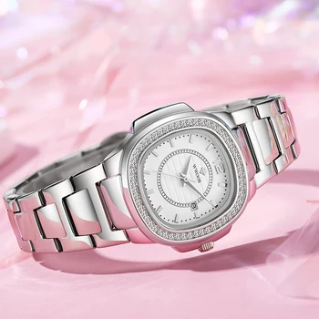 WWOOR Clasic de Lux pentru Femei Ceas Brand de Top Brățară de Argint Ceasuri Doamnelor Rochie de Diamant Încheietura mîinii Ceas pentru Femei Cadou Relogio Feminino