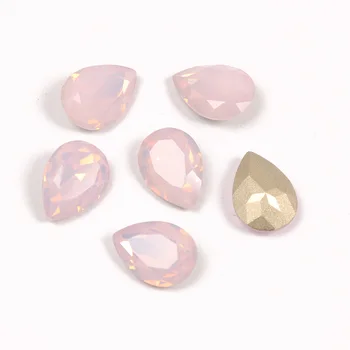 YANRUO 4320 Picătură Rose Water Opal Nail Art Strasuri Diamant Pointback de Cristal de Lux Stras Pentru 3D Decorare Unghii DIY Arta