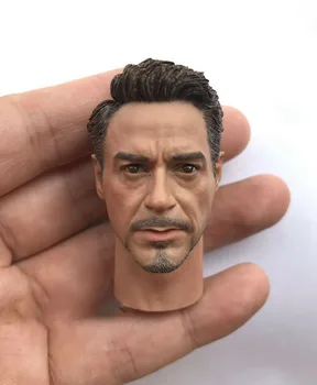 ÎN stoc 1/6 Tony Stark Cap Sculpta Modelul Gâtul Lung, Capul de sex Masculin Sculptură se Potrivesc 12