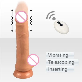 Încălzire 42°C Realist Piele De Control De La Distanță Vibrator Puternic Vibrator Jucării Pentru Femei Produse Pentru Sex