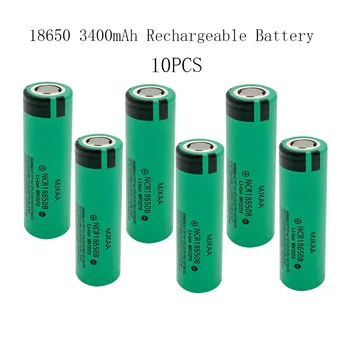10 buc 18650 Original 3.7 V Litiu NCR18650 Acumulator 3400mAh NCR18650B Li-ion Baterii Pentru Lanterna