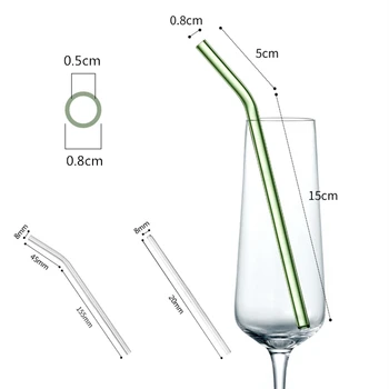 100BUC Sticlă Paie Drepte și Clare Borosilicată Mare Eco-Friendly Reutilizabile Paie de Baut Piureuri Cocktail Bar Accesorii