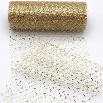 15cm de aur/argint plasă de panglică de mătase 10 metri manual DIY materiale meserii păr arc arc peng peng fusta tul decor de nunta