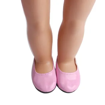 18 inch Fete pantofi papusa Printesa pantofi PU apartamente American new born accesorii jucării pentru Copii se potrivesc 43 cm baby s87