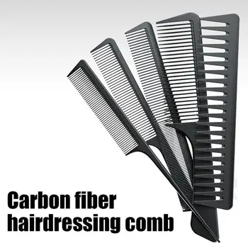 1buc Simplu Pieptene de Par Anti-statice, de Coafat Perie de Carbon Salon de Hair Styling Instrumente Perie Mâner Pentru Fete Cozi de cal