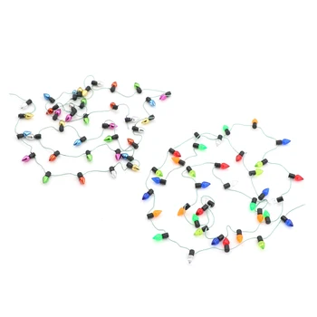 1m Noi Bine Diy Miniatură Casa Papusa Un Șir De multi-colorate de Plastic Lumini de Crăciun