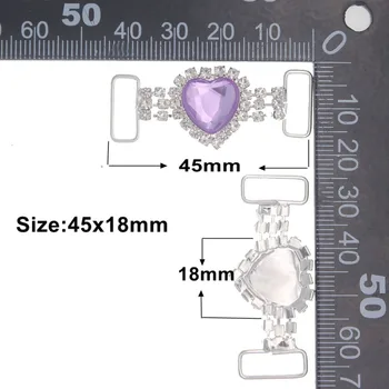 2 buc/Lot de Moda Stras Bikini Conector Panglică Slider Catarame Diamante Alama Metal de Decoruri Diy Nunta Ornamente