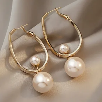 2021 coreea moda cercei stud de lux perle picătură legăna cercei designer declarație cercei bijuterii pentru femei bijuterii