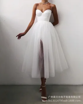 2021 European și American alb, nou, sexy suspensor ochiurilor rochie rochie de vara femei haine pentru femei rochie femei