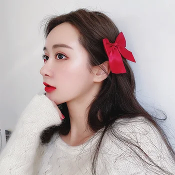 2021 Noi Femeile Drăguț Ace de Păr Coreea Style Tesatura Panglică Papion Agrafe de Par pentru Fete de Moda Accesorii de Par