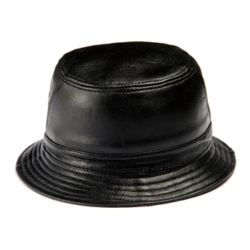 2021 noi găleată pălărie din piele găleată pălării de top solid bărbați și femei de moda găleată cu capac Panama pescar soare capace