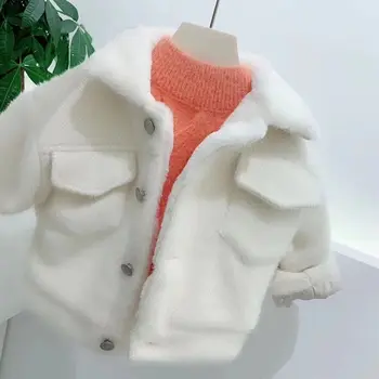 2021 nou Copil Fată Băiat iarna Primavara Toamna Pluș Paltoane Jachete de Moda de bumbac Copii Copii Overwear Haine