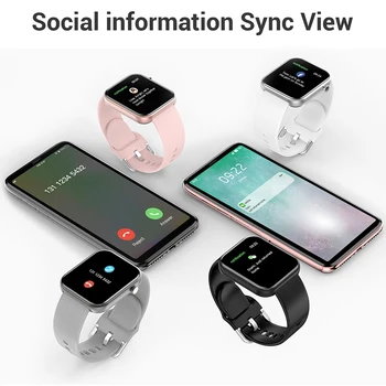 2021 Nou Ecran Color Smart Watch Femei barbati Full Touch de Fitness Tracker Tensiunii Arteriale Ceas Inteligent Femei Smartwatch pentru Xiaomi