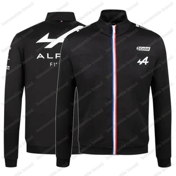 2021 Sezonul de Motorsport Alpine F1 Team O Masina de Curse Fan Tricou Negru Teamline Pulover Barbati Haine Full Zip Sweat Jacket