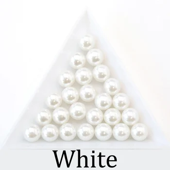 3 4 6 8 10 12 mm NICI o Gaură Alb Șirag de mărgele ABS Imitație pearl Liber Perle Margele Pentru Bijuterii Constatările Face DIY Accesorii Consumabile