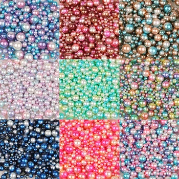 4/6/8/10mm Multi Dimensiune Mix Color Fara Gauri Imitație Pearl Margele Rotunde DIY Meșteșug Album Îmbrăcăminte Consumabile de Cusut Decor