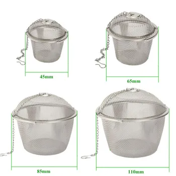 4 Dimensiuni Din Oțel Inoxidabil Filtru De Ceai Infuser Ceai De Blocare Mingea Ceai Spice Plasă De Plante Mingea Instrumente De Gătit