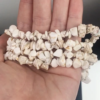 5-8mm Naturale Neregulate formă neregulată Howlite Turcoaz Chips-uri Piatră Pietriș Margele Pentru Bijuterii Handmade, DIY Brățară Colier