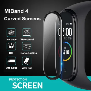 5Pcs 9D Protecție Moale Glass Pentru Xiaomi Mi Band 5 6 Ecran Protector pentru miband 5 4 3 Capacul Inteligent Watchband 4 trupa 6 Film Moale