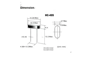 5pcs cristal de Cuarț în linie cu două picioare rezonator HC-49S 13.2256 MHZ 13.2256 M Pasivă ceas cristal