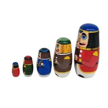 5Pcs/Set spargatorul de Nuci lucrate Manual din Lemn de Rusia Păpuși Matrioșka Copii Jucărie de Masă Ornamente Cadou de Ziua Meserii