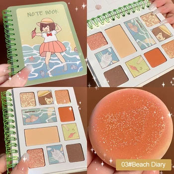 6 Culori Fard de pleoape Manga Fata Series Jurnalul Paleta Fard de pleoape Mat Naturale Modificare de Culoare Fard de Ochi Cosmetice TSLM1