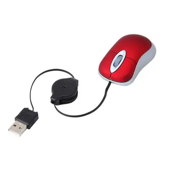 80% off Nouă Fată Drăguță Creative Soareci de Calculator Telescopic 3 Chei 1600DPI Laptop USB Cablu Retractabil Optical Mini Mouse cu Fir