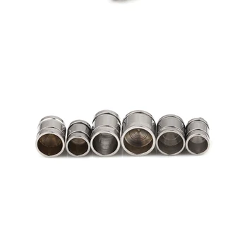 8Seasons din Oțel Inoxidabil Cablu Capace Cilindru de Argint Dungi de Culoare DIY Face Bratari Bijuterii Cadouri(se Potrivește 4mm / 5mm Cablu),10buc