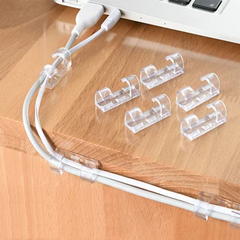 Acasă Essentials Set de Finisher Clemă de Sârmă Transparent Soclu Suport Auto-adeziv Cablu Clipuri Organizator Sârmă Cleme de Cablu Bobinator