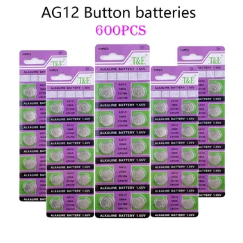 AG12 600Pcs=60Card AG 12 1.55 V 100mAh Baterie Alcalină LR43 SR43 260 386 Pentru a Viziona Monedă Baterii De 1.55 V