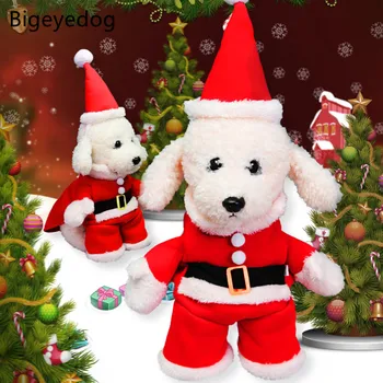 Amuzant animale de Companie Haine de Iarnă, Haine de Câine de Crăciun Câine Îmbrăcăminte Mantie cu Pălărie Cap Cald Costum de Câine Cățeluș Haina Dropship Produse pentru animale de Companie