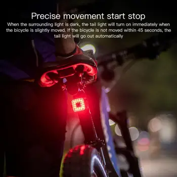 Biciclete De Frână De Inducție Stop Bicicleta De Frânare Inteligente Coada De Lumină De Siguranță Lampa De Control Usb De Încărcare Stop Dropshipping