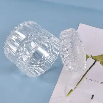 Bijuterii DIY Borcan de Sticlă de Cristal Epoxidice Matrite de Silicon, Rășină de Mucegai DIY Cutie de Depozitare 3D Machiaj Silicon Matrite Bijuterii de Luare de Instrumente