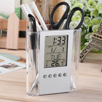 Birou Digital Pen/Creion LCD Ceas cu Alarmă, Termometru și Calendar de Afișare