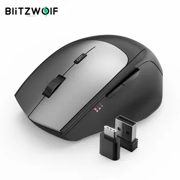BlitzWolf BW-MO2 Mouse Wireless 2.4 GHz cu USB&Type-C Receptor Dual 2400 DPI Mouse-ul pentru Computer Desktop PC Laptop Mouse-ul fără Fir