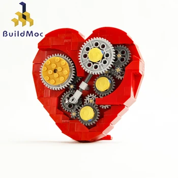 BuildMOC Idee Inimă de Ceas turnat sub presiune Model MOC - 4453 Tehnice Mecanice Inima Blocuri Educative pentru Copii Jucarii Cadou