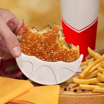 Burger Fix Cutie Lavabile Refolosibile Hamburger Suport Retractabil Plastic Burger Rack Creative Bucătărie Acasă De Depozitare A Alimentelor Pe Shift