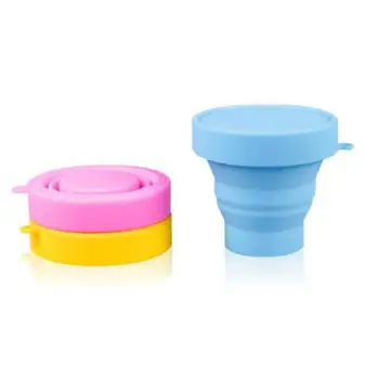 Cupe Colorate Silicon Pliere Cupa În Aer Liber Camping Telescopic Pliabil Travel Drinkware Bucătărie Drinkware Farfurie Dropshipping