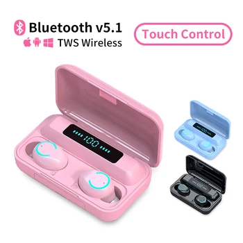 Căști Bluetooth v5.1 Cască Bluetooth setul cu Cască fără Fir TWS Pavilioane Airdots 9D Stereo Impermeabil cu Încărcare Cutie
