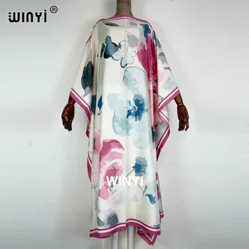 De vară Europene, Americane și Africane femei abaya Boem de mari dimensiuni imprimate elegante, casual, sexy călătorie rochie de plaja 2021 WINYI