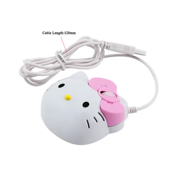 Desene animate 3D Mouse-ul prin Cablu USB 2.0 Pro Roz Drăguț Mouse de Gaming Șoareci Optice Pentru Calculator PC Copii Fata de Soareci